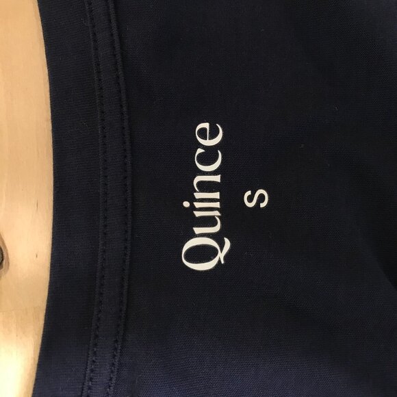 QUINCE - WOMEN'S SMALL - BLACK SHORT SLEEVE ROUND NECK COTTON BLEND T-SHIRT - Picture 7 of 8